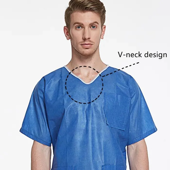 Disposable Nonwoven Surgical Gown SMS PP Uniform Scrub Suit for Nurse or Doctor Hospital Using Gowns