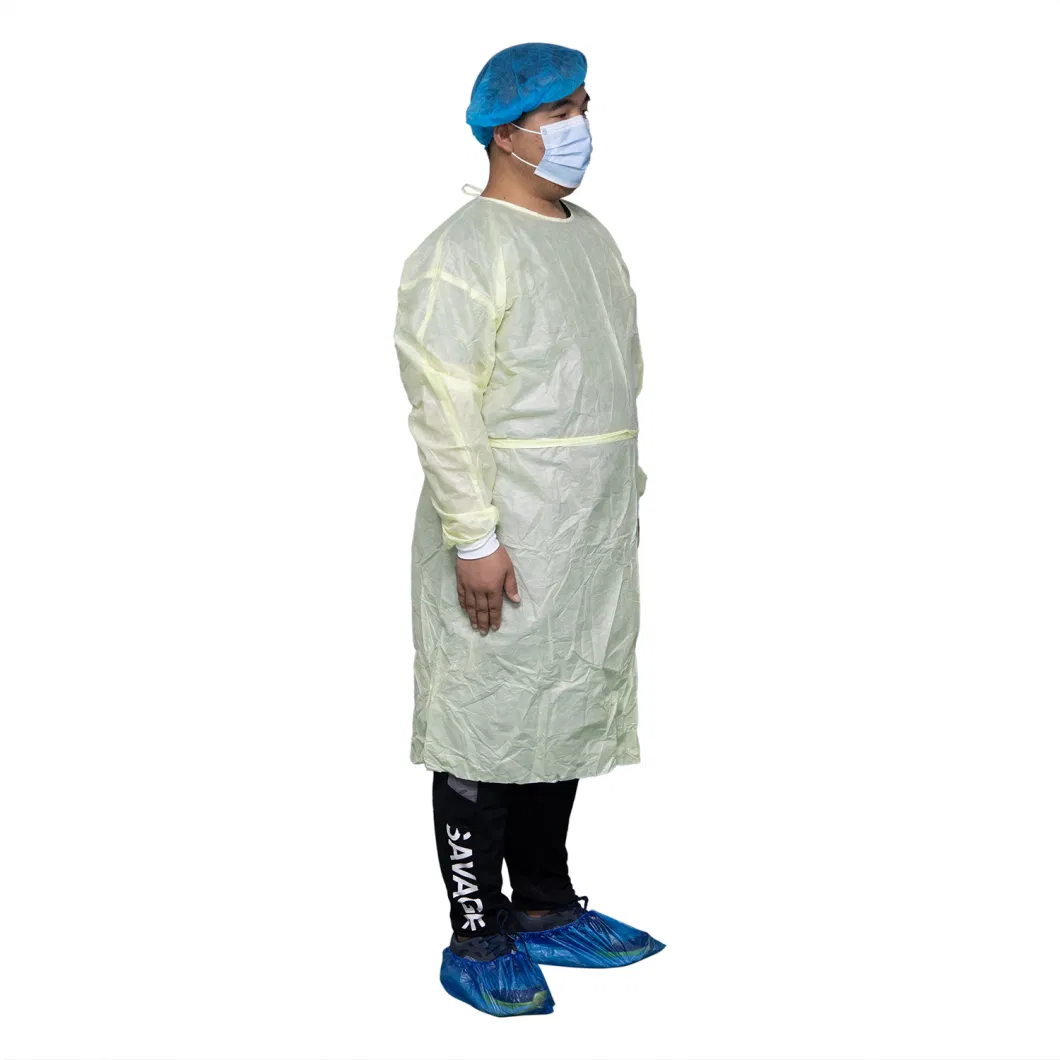 Disposable Lightweight Insulating Clothing Dust and Splash Proof SMS Isolation Gown