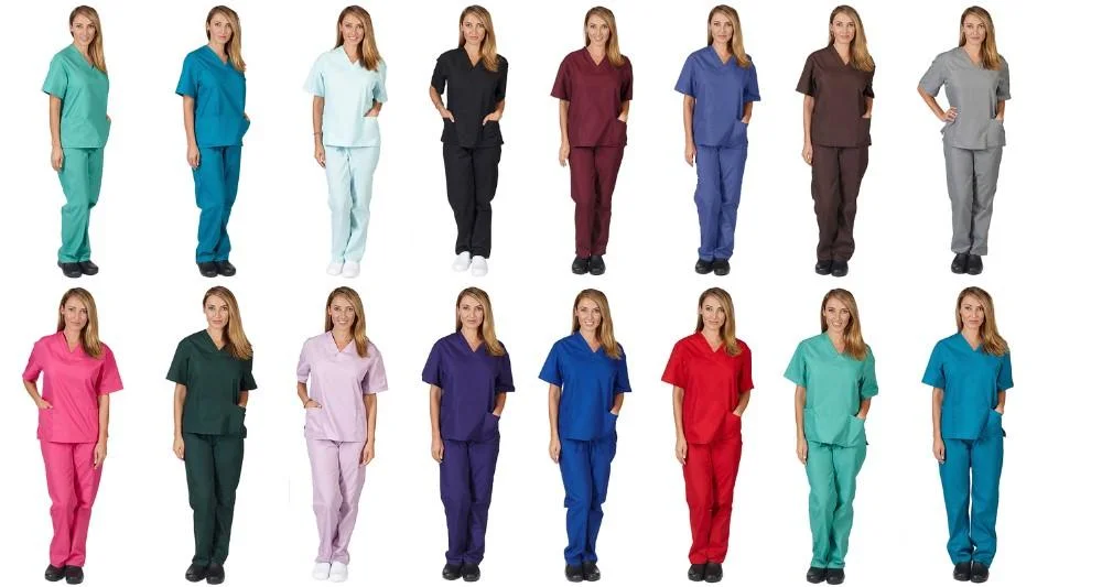 Women Medical Nurse Dress Hospital Doctor Coat Scrub Lab Carers Uniform