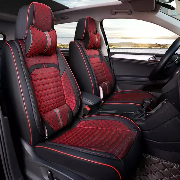 Sanma Luxury Auto Seats Covers Seat Breathable Car Full Set Luxury Universal Leather Car Seat Covers