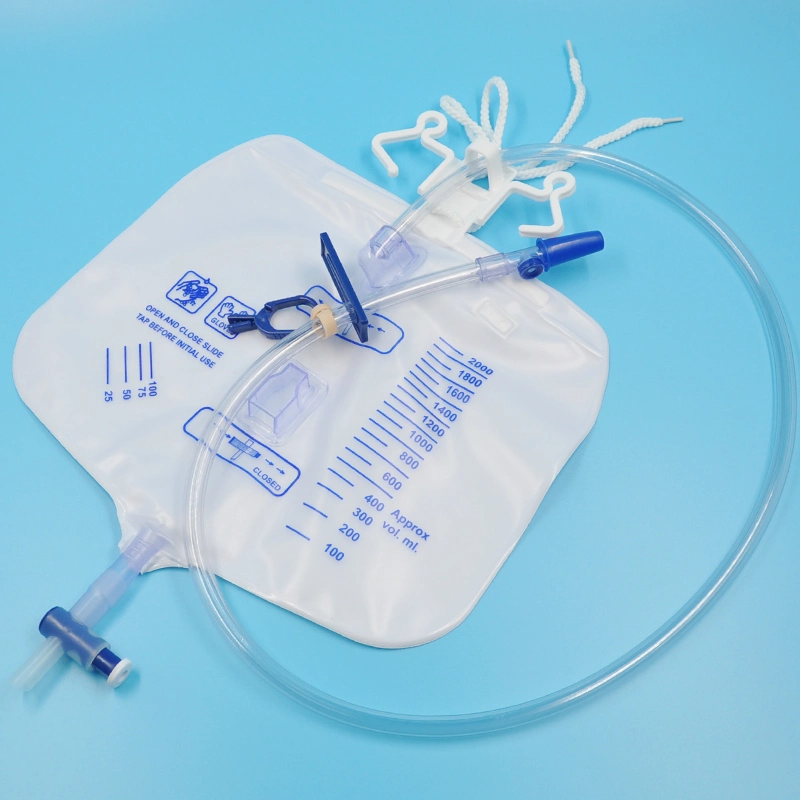 CE Cetificated Cheaper Price 2000ml Adult and Pediatric China Medical Sterile Disposable Urine Drainage Bags Urine Collection Bags Leg Urine Bags