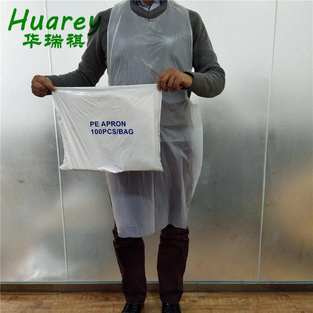 Disposable HDPE LDPE Plastic Apron with Different Colors