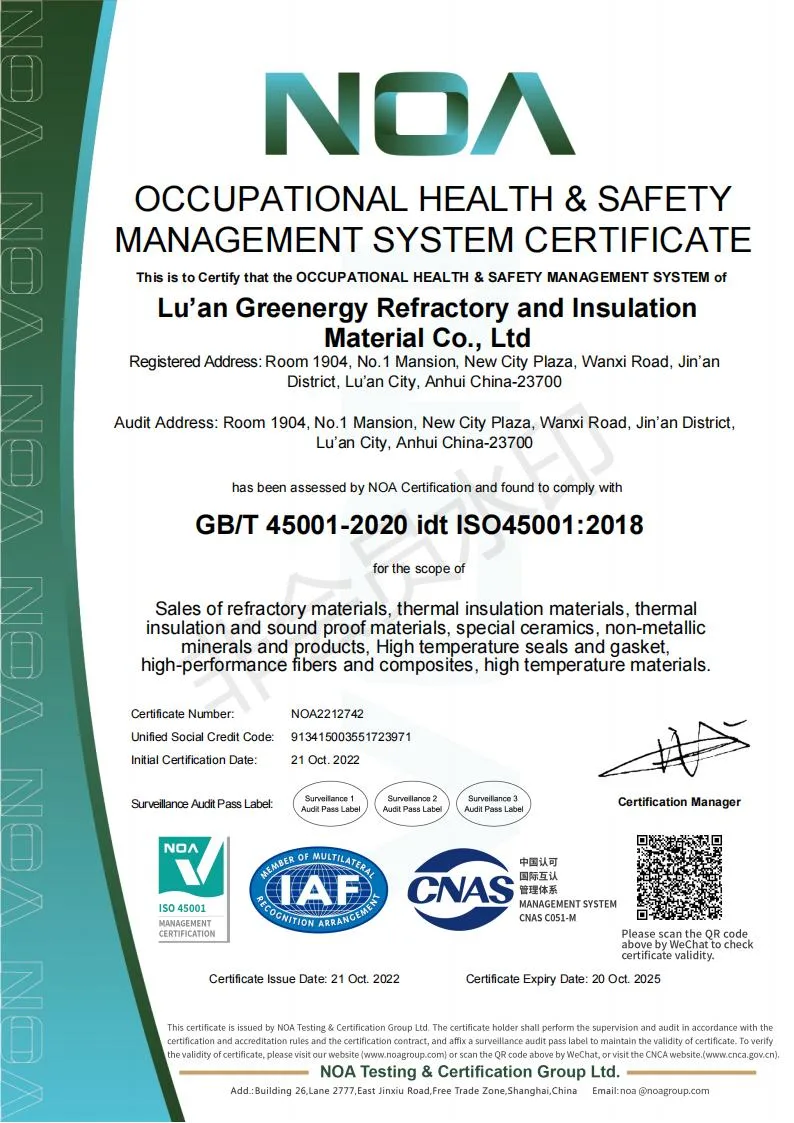 Greenergy High Quality Insulation 1260c Insulating Ceramic Fiber Paper