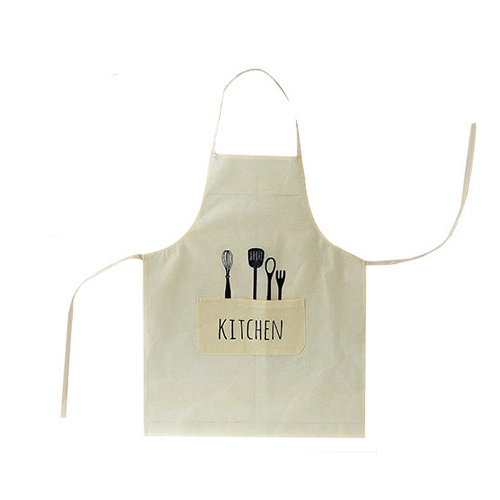 Different Color Cotton Polyester Non Woven Promotional Custom Printed Kitchen Apron