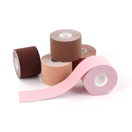 Kintape Cotton Plain Kineisology Tape Sports Tape Precut Kinesiology Tape Muscle Therapy Tape Body Tape Boob Tape Chest Lift Tape 5cmx5m CE ISO FDA