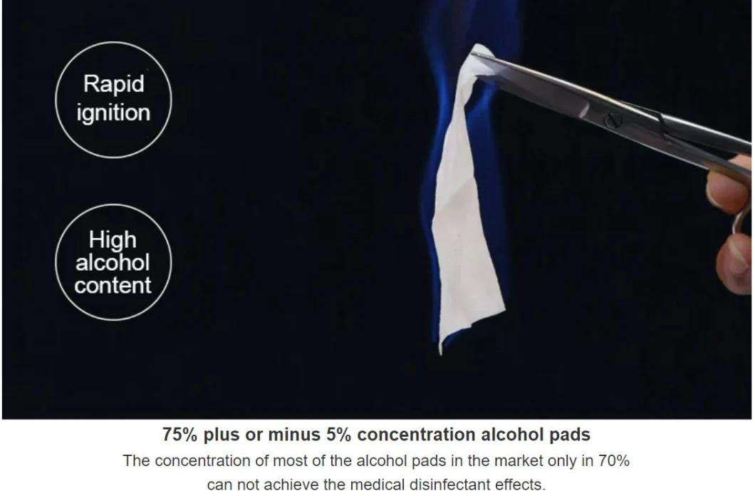 70% Isopropyl Alcohol Pad Medical Single Use Alcohol Swab