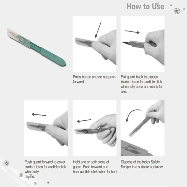 Disposable Retractable Safety Surgical Scalpel Blade