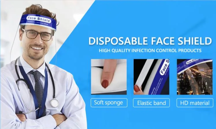 Disposable Plastic Dental Safety Medical Anti-Fog Face Shield Mask with CE