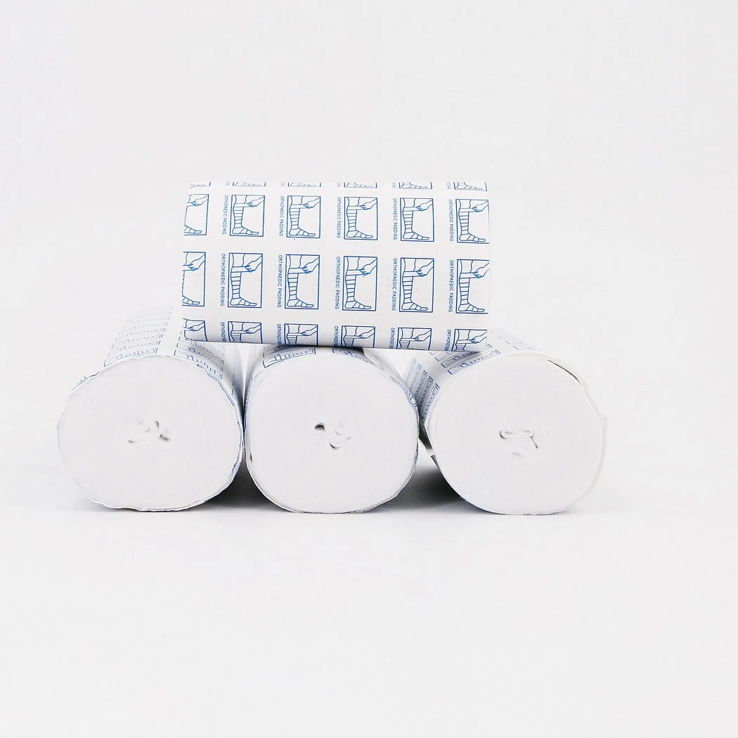 Medical Surgical Soft White 70g/75g/80g/85g Cotton/Polyester/Viscose Orthopedic Cast Padding Roll