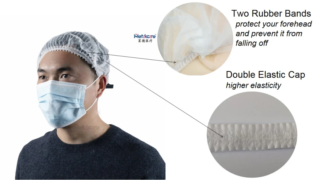 Surgical/Medical/Dental/Nursing/Scrub/Space/Mob/Mop/Work/Snood/SMS Nonwoven Disposable PP Cap