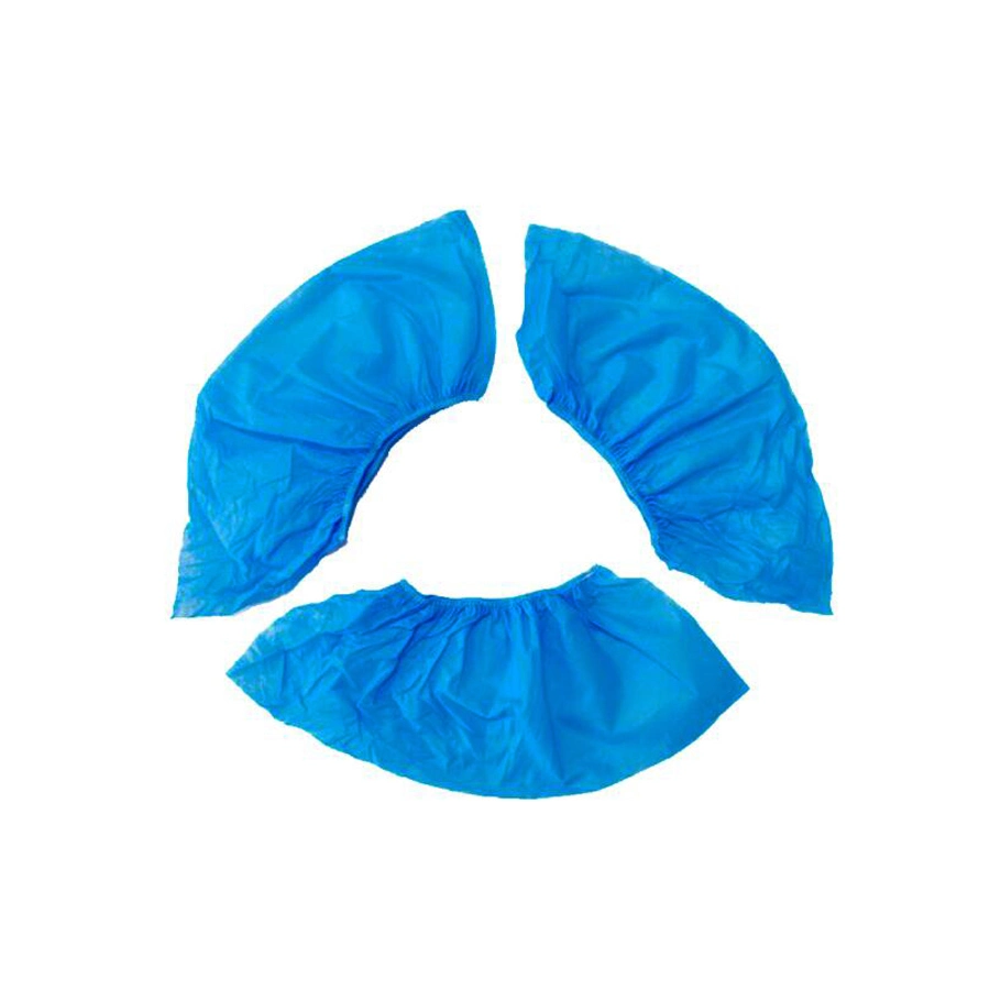 Surgical Disposable Waterproof Anti-Slip Anti-Static Protective Blue/White PP/PE/CPE Shoe Cover for Hospital Use