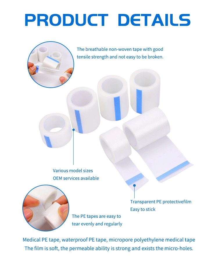 Sterile Medical Self-Adhesive PE Breathable Tape with Holes by Customized Design