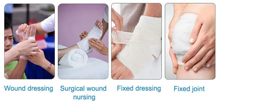 China Wholesale Cotton and Spandex Elastic Bandage with Clips Crepe Bandage