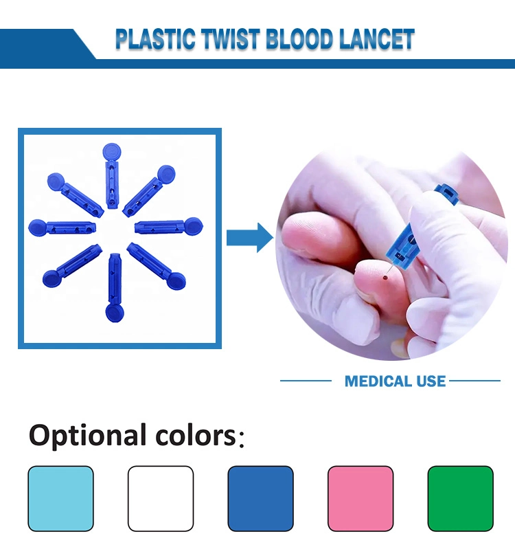 Disposable Hospital Use Plastic Twist-Top Blood Lancet Type With High Quality