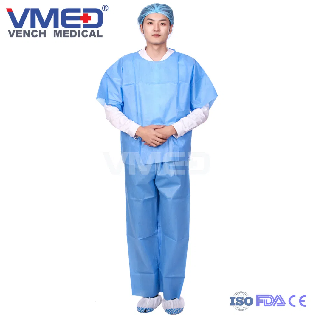 Disposable Nonwoven Hospital Medical Scrub Suit for Doctor/Medical Uniform Scrub Suit