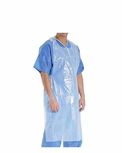 Disposable Aprons 100 PCS, Plastic Waterproof Aprons for Commercial or Household