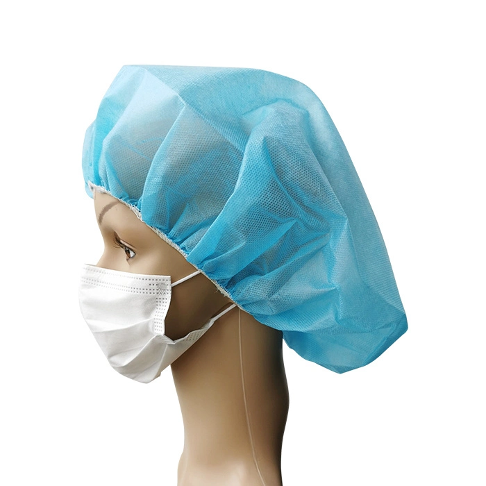 Health Care Factory OEM Customized Sanitary Doctor Nurse Hair Net Disposable PP SMS Bouffant Cap