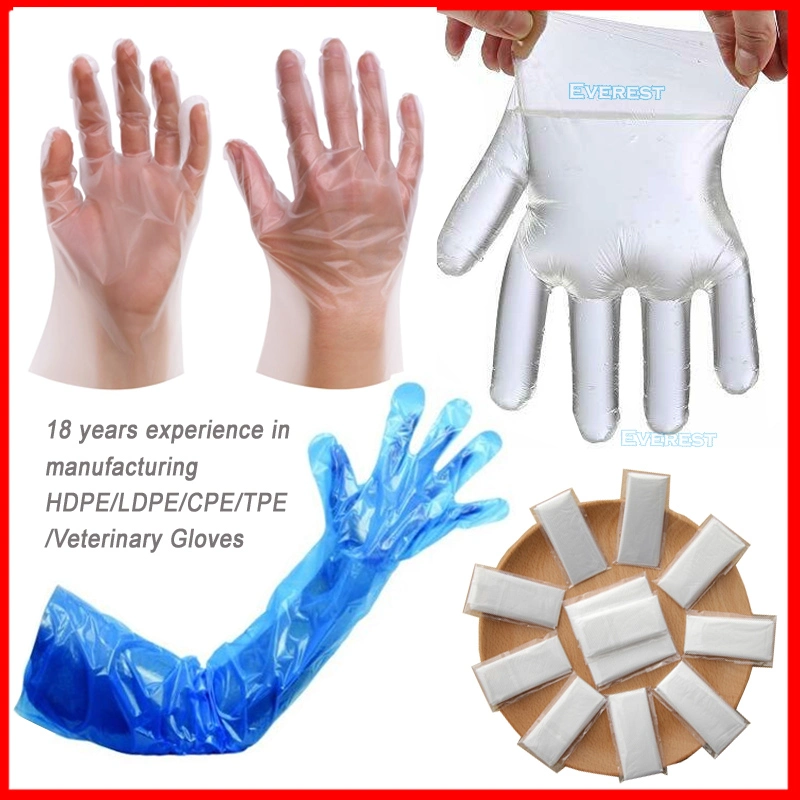 Disposable Cuff PE Ai/Ob Shoulder Length Long Sleeve Arm Long Plastic Pairpacking Polyethylene Clear TPE/LDPE/Poly/Vinyl/CPE/HDPE/PVC/PE Disposable Glove