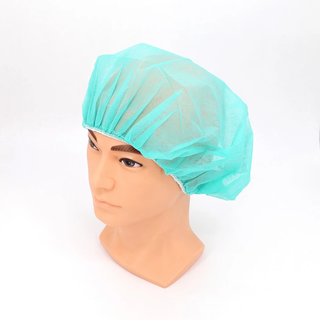 Medical Disposable Doctor/Nurse Use Blue/White/Green Waterproof Elastic Anti-Slip Clip Cap