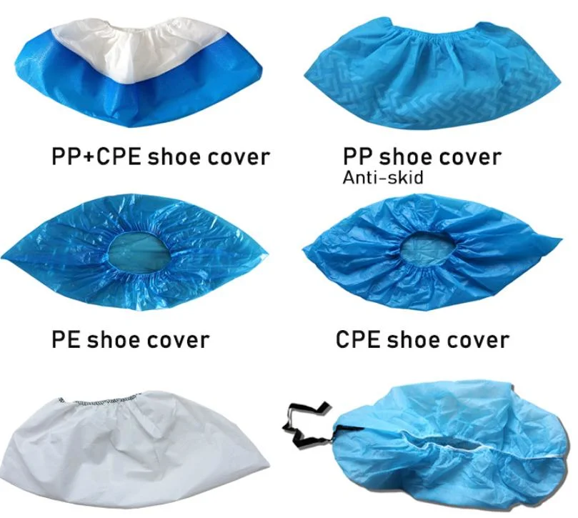 Non Woven Blue Cleanroom Disposable Anti Dust Shoe Cover Shoecover