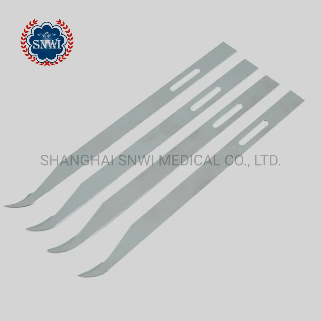 Sterile Disposable Carbon Steel Stainless Steel Surgical Scalpel Blade/Stitch Cutter with Plastic Handle