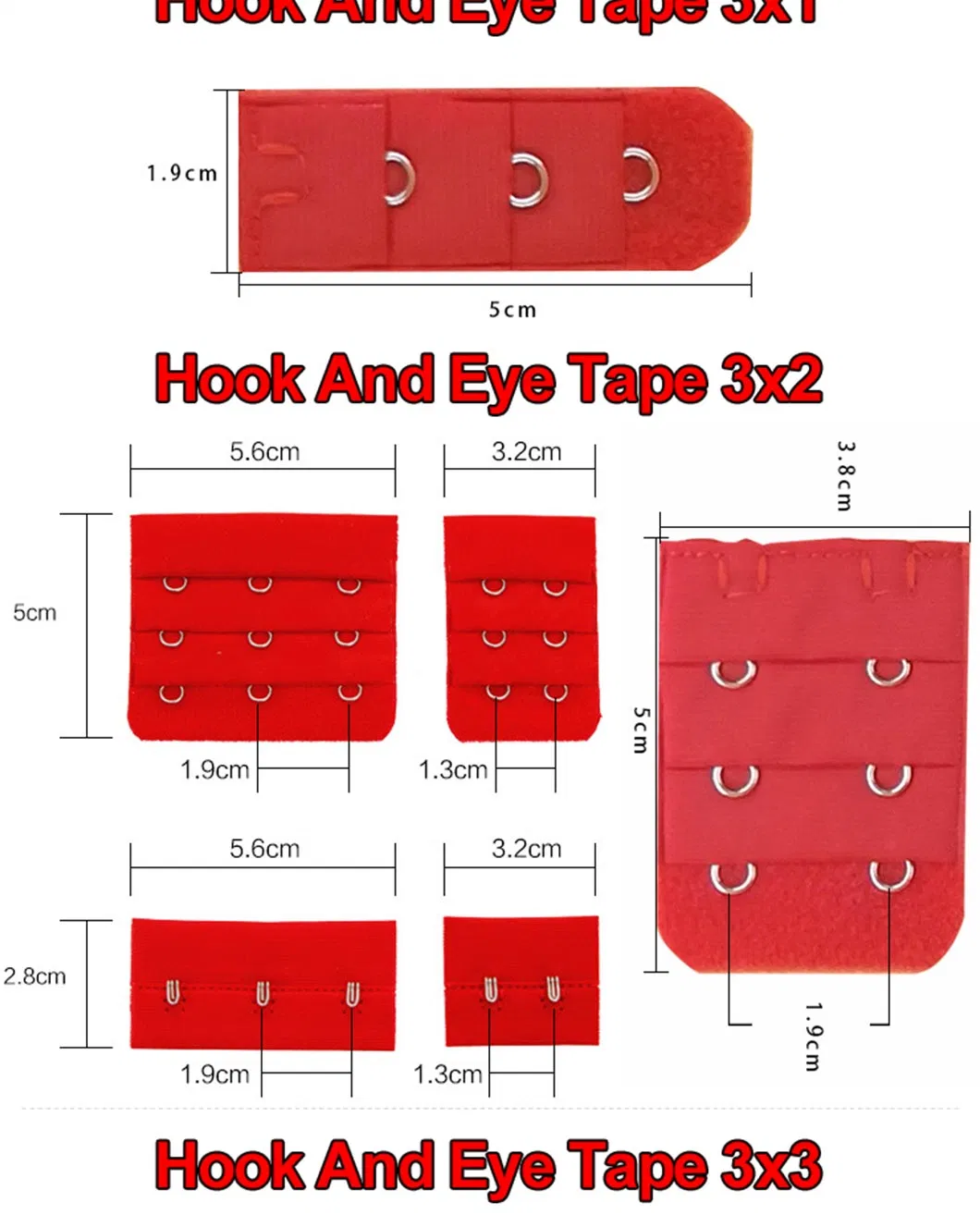 Hot Sales Custom Size Polyester Nylon Seamless Hook and Eye Tape for Swimwear Sports Bra