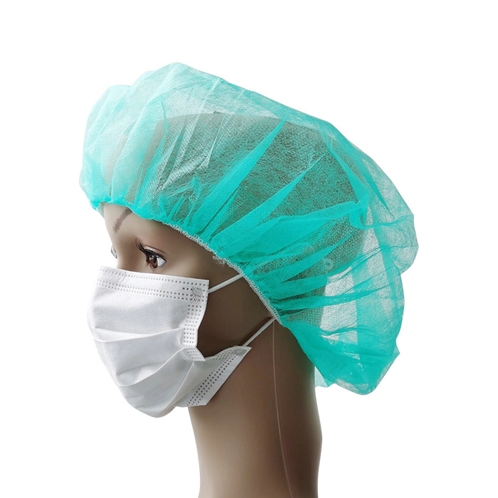 Health Care Factory OEM Customized Sanitary Doctor Nurse Hair Net Disposable PP SMS Bouffant Cap