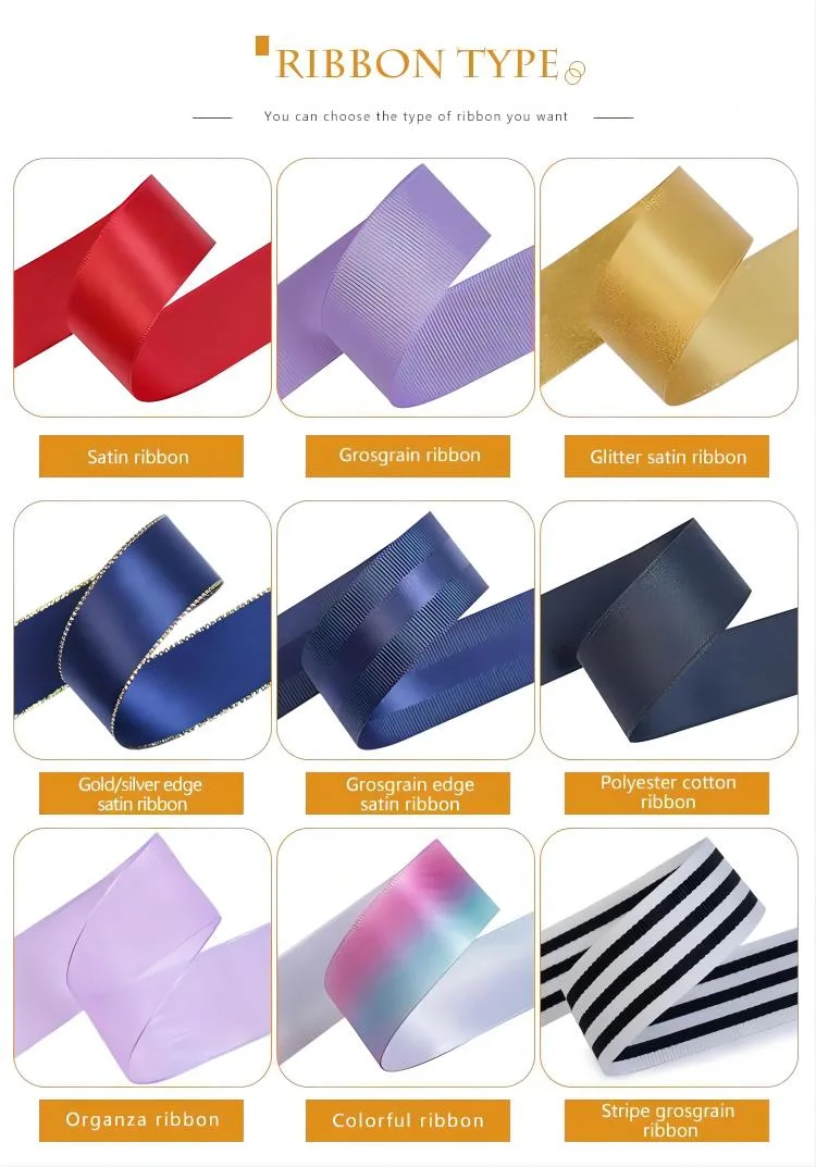 Hot Sell 3-100mm Single Face Double Face Polyester Silk Satin Ribbon Wholesale Ribbon Suppliers