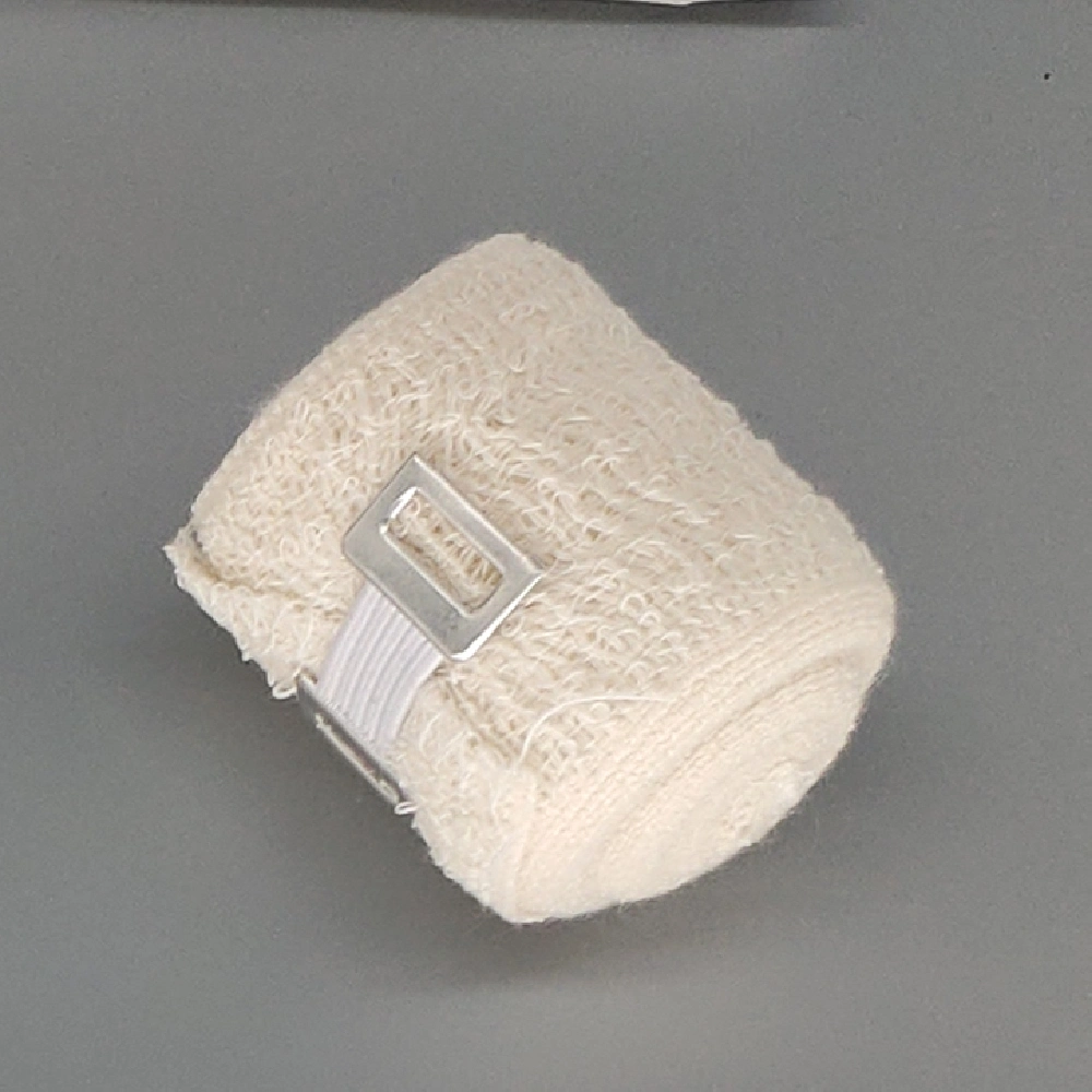 75G/M2 Natural White 5cm X 4.5m Stretched Length Non Sterile Medical Dressing Cotton Elastic Crepe Bandage