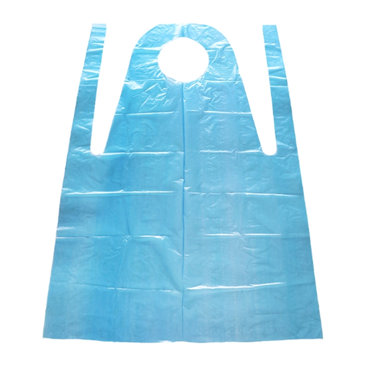 Disposable Medical Waterproof HDPE LDPE Clear Kitchen PE Plastic Aprons Kitchen for Adults Use