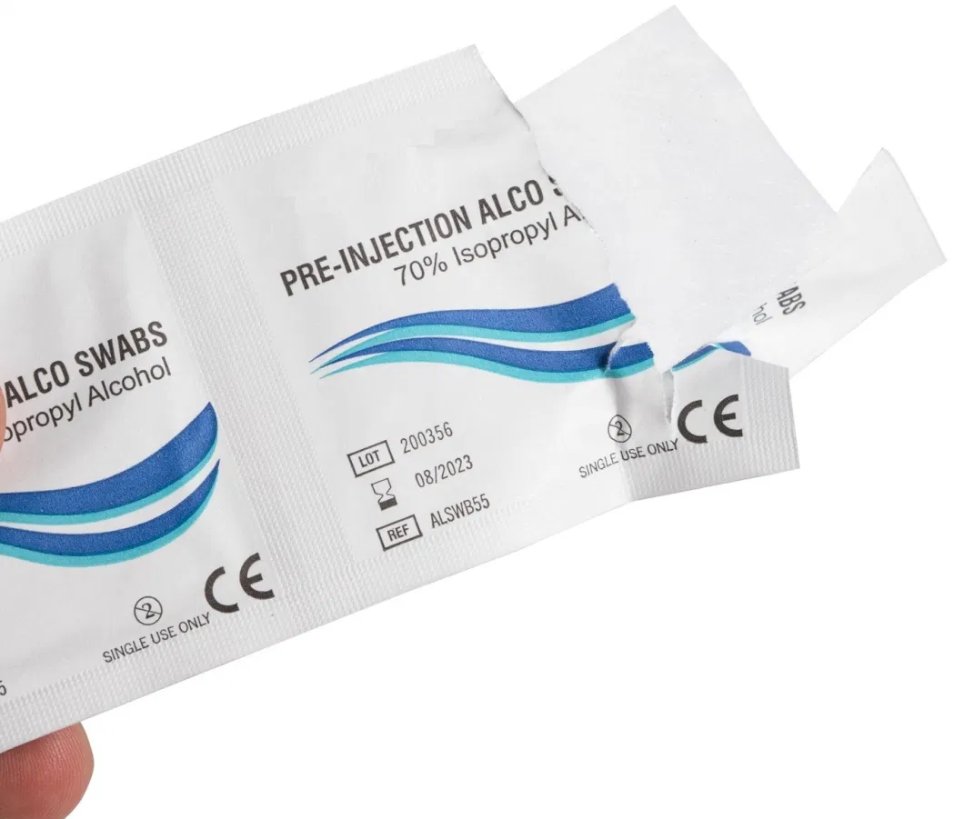 Medical Patient Preoperative &amp; Preinjection Skin Preparation Chg 3% Ipa 70% Alcohol Swab