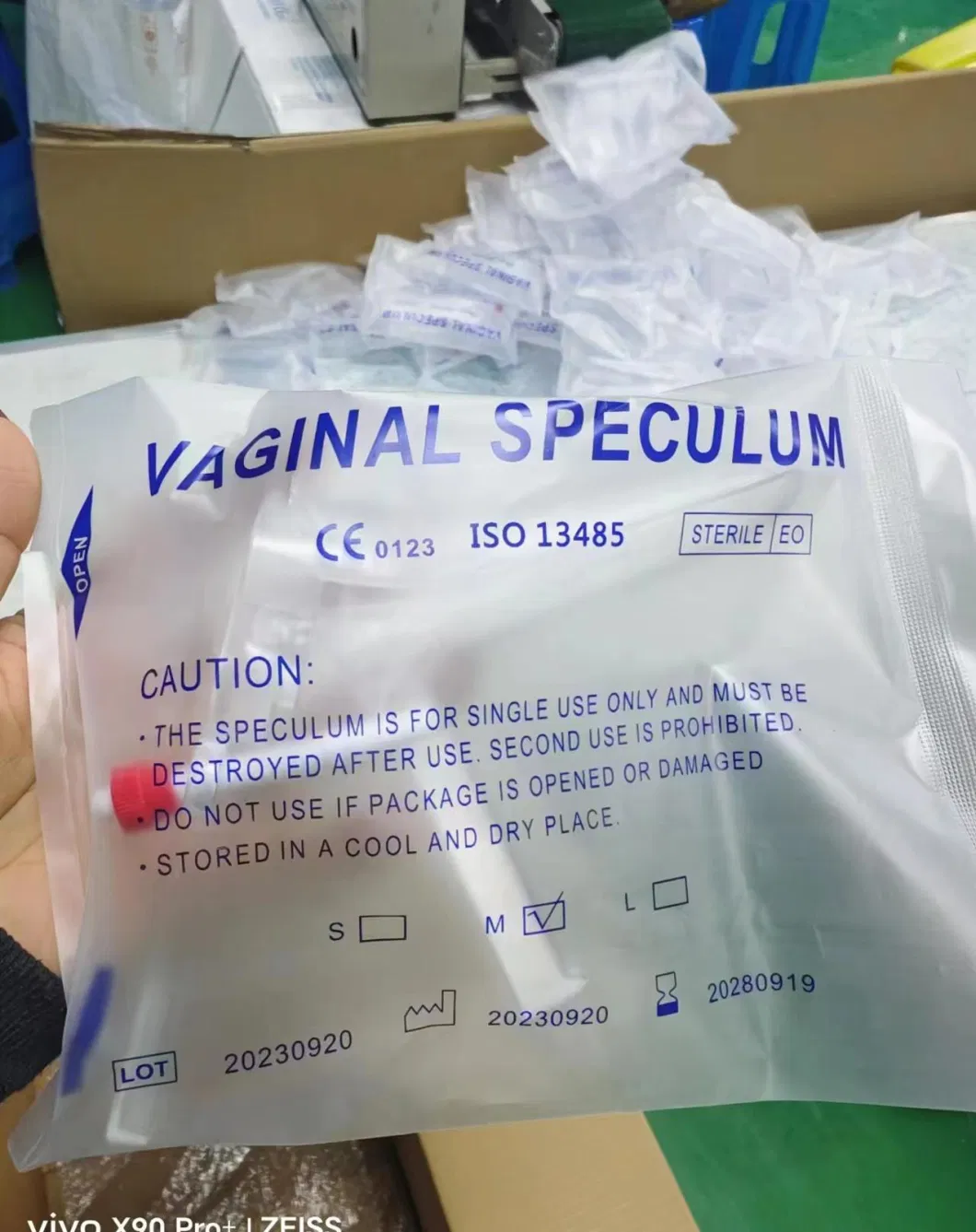 Disposable Stick Fastener Type French Type S M L Vaginal Speculum