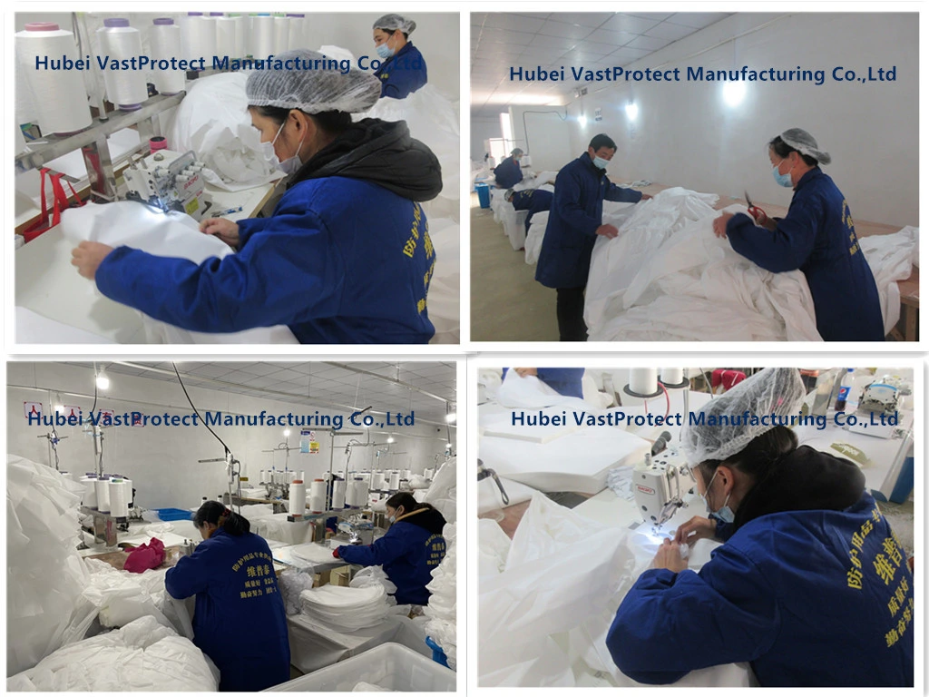 Factory Level 1/2/3/4 Dental Hospital Operation Patient Protective Disposable Nonwoven PP PE CPE Isolation Reinforced Sterile SMS Medical Surgical Gown
