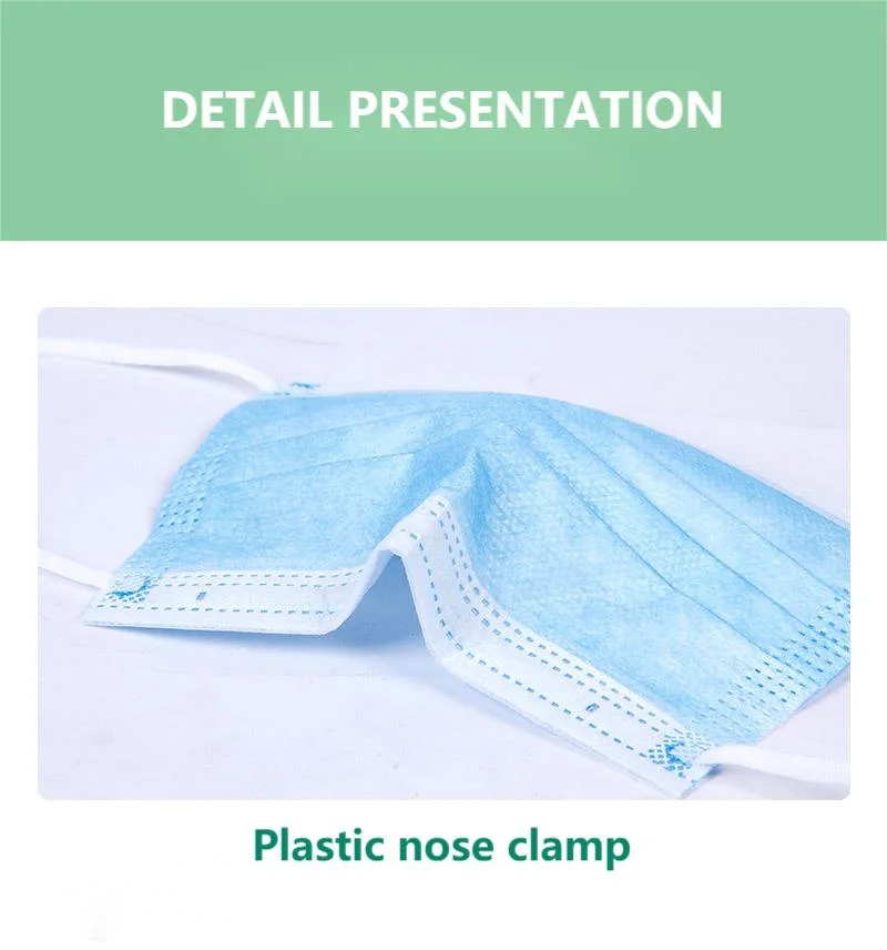 Protective/Safety/Nonwoven Activated Carbon Dust/Paper/Dental/SMS/Mouth 3ply Disposable Face Mask with Elastic Ear-Loops/Tie-on