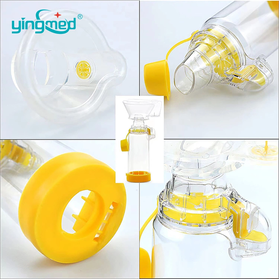 Kids Plastic Spacer Volumatic Asthma Adult Infant Inhaler with Silicone Spacer for Aerosol