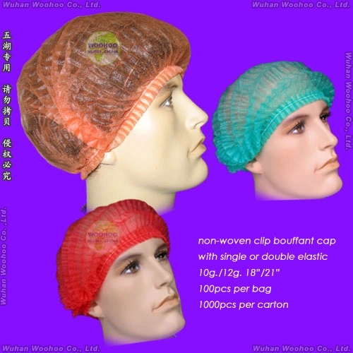 Disposable Nonwoven Clip Bouffant Cap