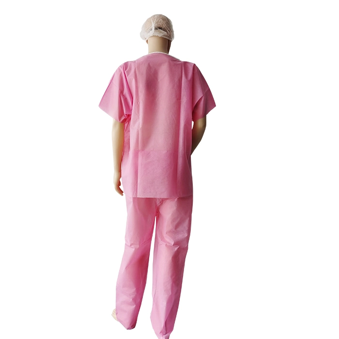 Manufacturer Breathable Protective Dentist Nurse Clinic Comfortable Operating Water Resistant PP Nonwoven SBPP Disposable Scrub Suits