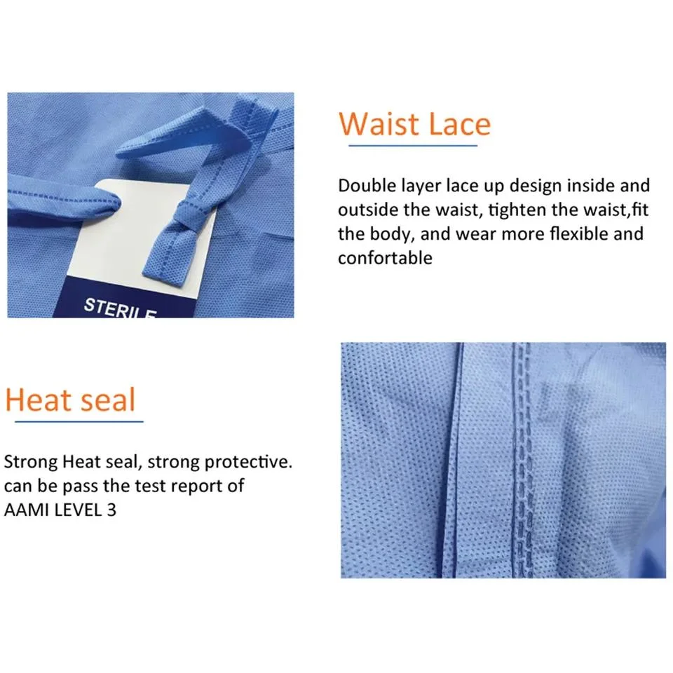 Hot! SMS Surgical Gown / Disposable Sterile Surgical Gowns and Drapes with Level 3