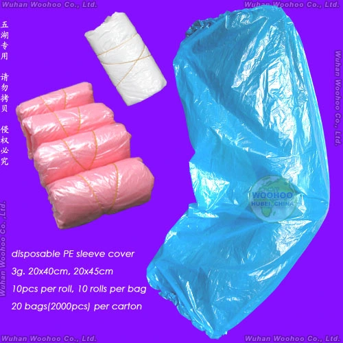 Waterproof Protective Medical/Surgical/CPE/SMS/PP/Nonwoven/Plastic Disposable PE Sleeve Cover for Household Cleaning/Clean-Room/Food Processing/Industry/Service