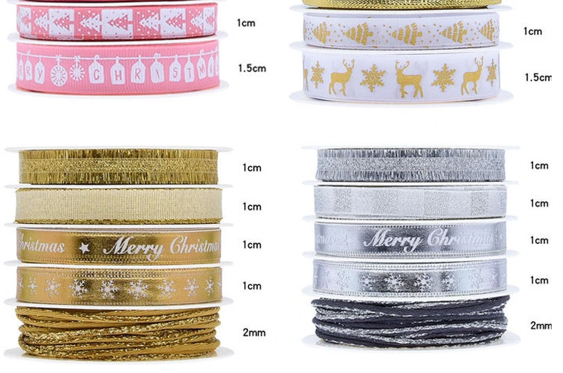 Christmas Gifts Packaging Silk Fabric Satin Curling Craft Ribbon