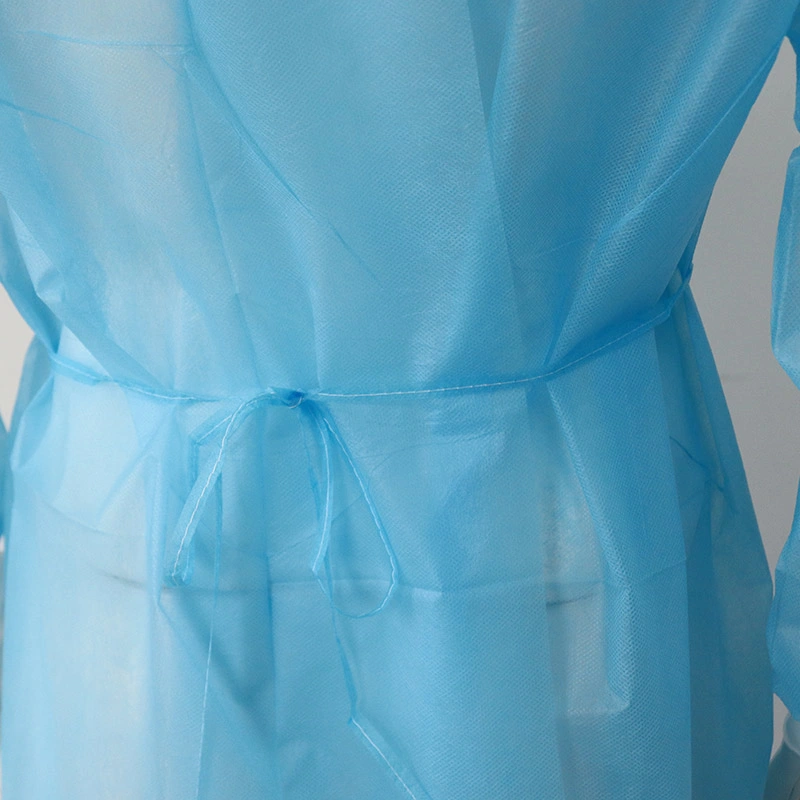 Knitted Cuffs AAMI Standard Level 1/2/3 Non Woven Disposable Medical Surgical Isolation Gown for Hospitals