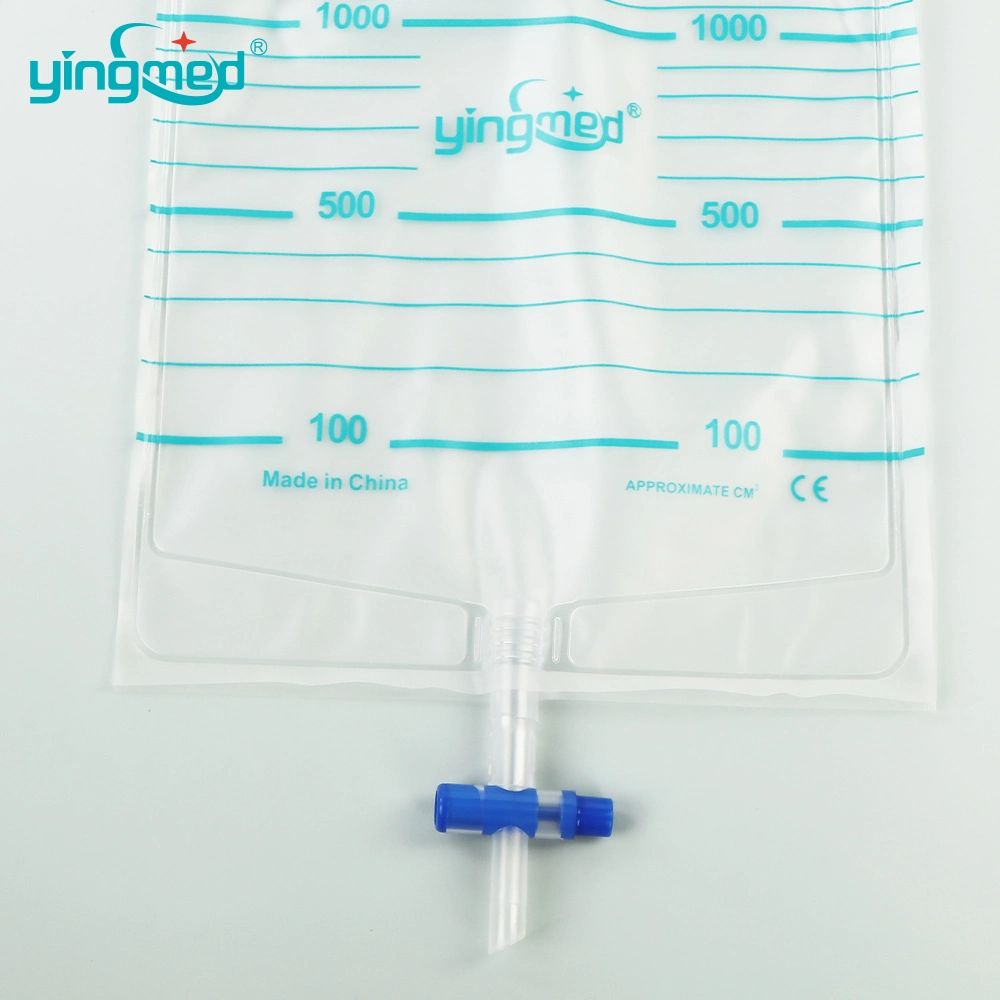 Urine Drainage Bag Hot Selling Economic 2000ml PVC Push-Pull Valve Disposable