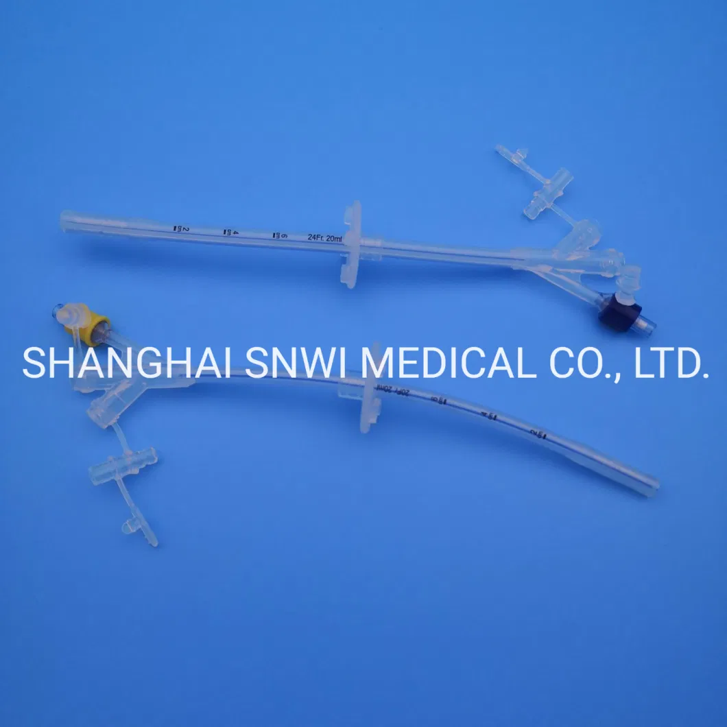 Disposable Hospital Medical Sterile 2 Way or 3 Way Silicone Coated Urinary Drainage Latex Foley Catheter for Male or Female Individual Package