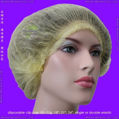 Disposable Non-Woven Clip Bouffant Cap