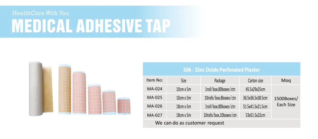 Surgical Hypoallergenic Porous Perforated Zinc Oxide Plaster Roll