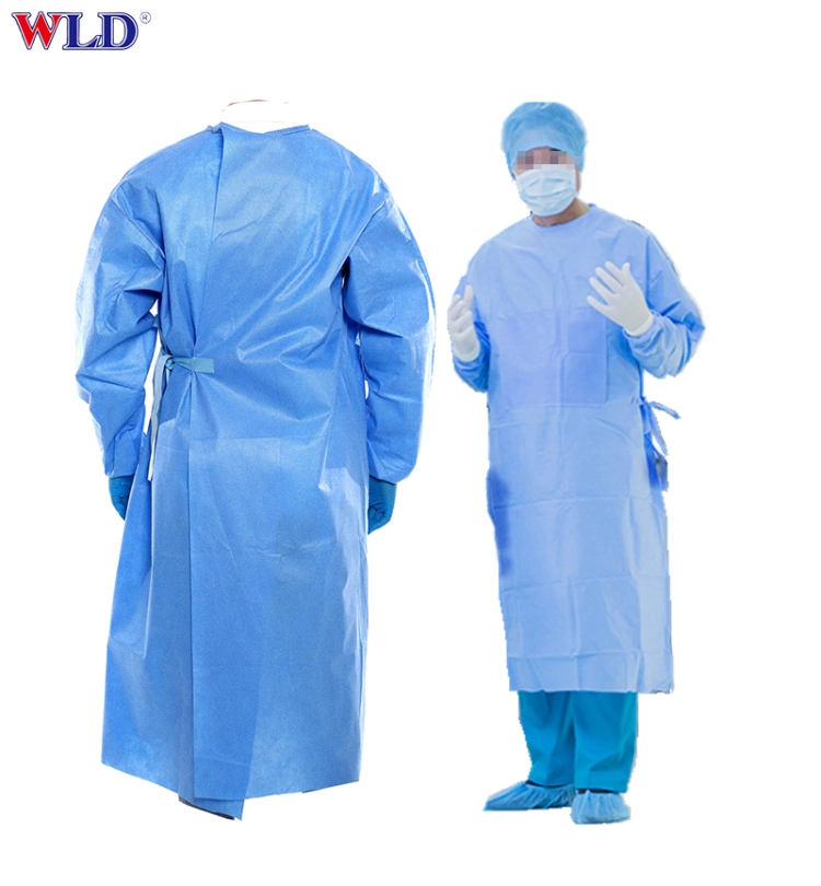 PP Package 35*25*2cm/ 40PCS /Carton 60*42*42cm Price of Surgical Gowns Protective Clothing