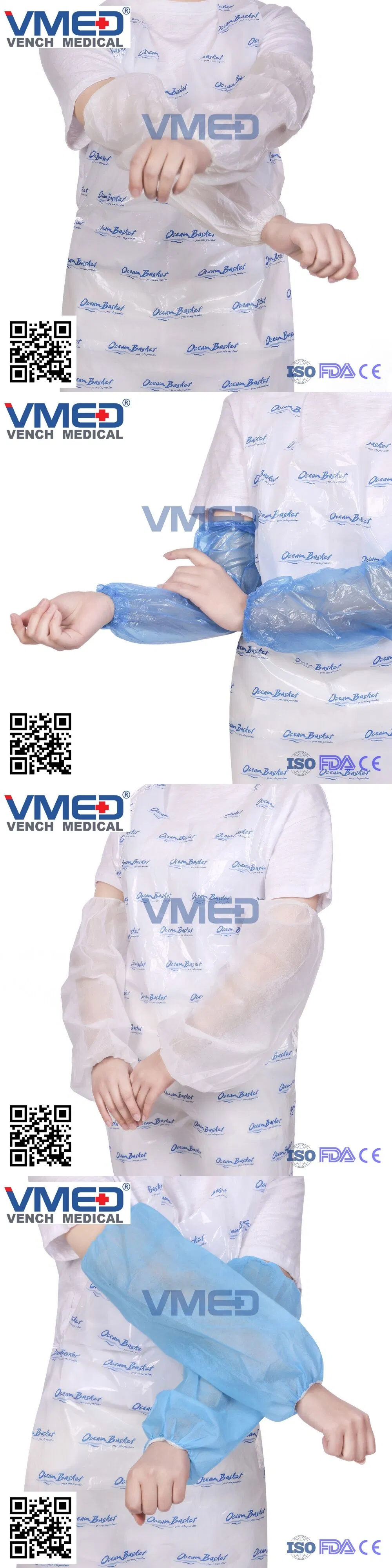 White Non-Woven Sleeve Cover, Food Processing Sleeve Cover, Clean Room Non-Woven Sleeve Cover for Women or Men, Disposable Non-Woven Sleeve Cover