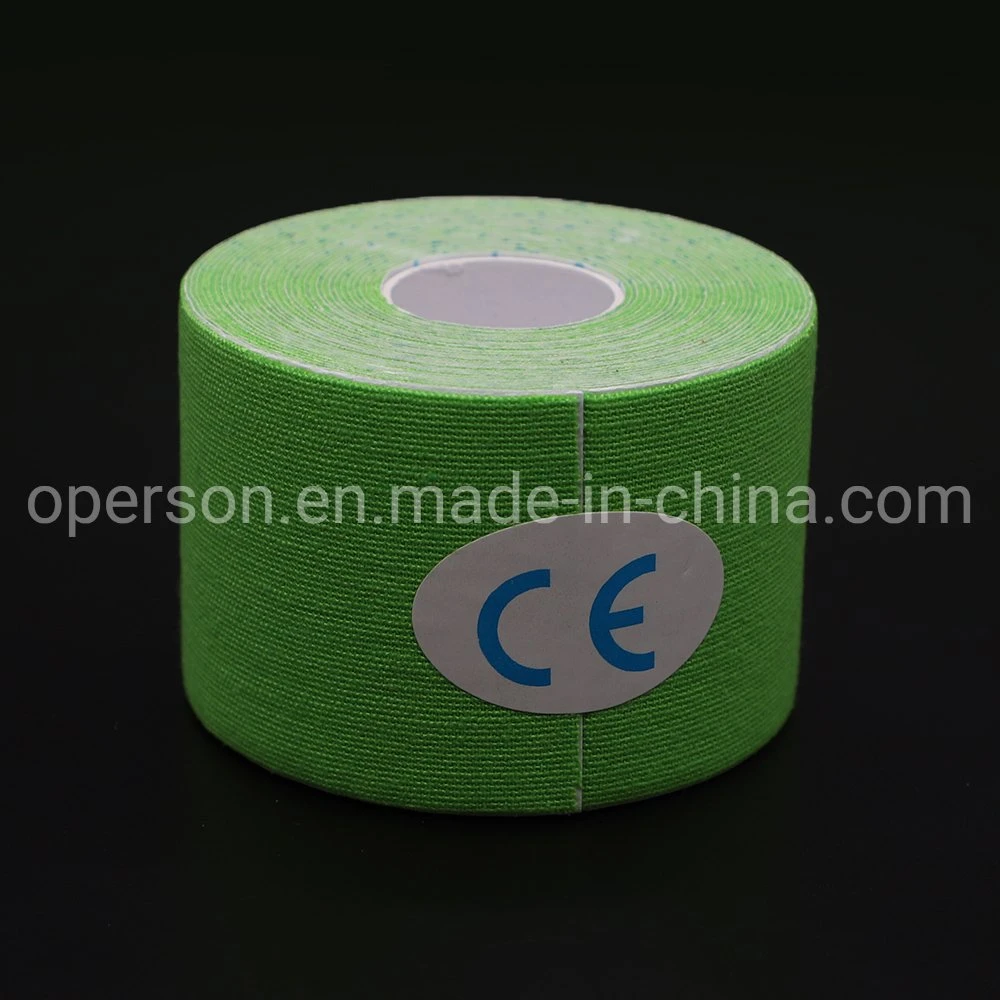 China OEM Medical Waterproof Cotton Elastic Athletic Sports Muscle Kinesiology Kinesio Tape Compression Tape with CE