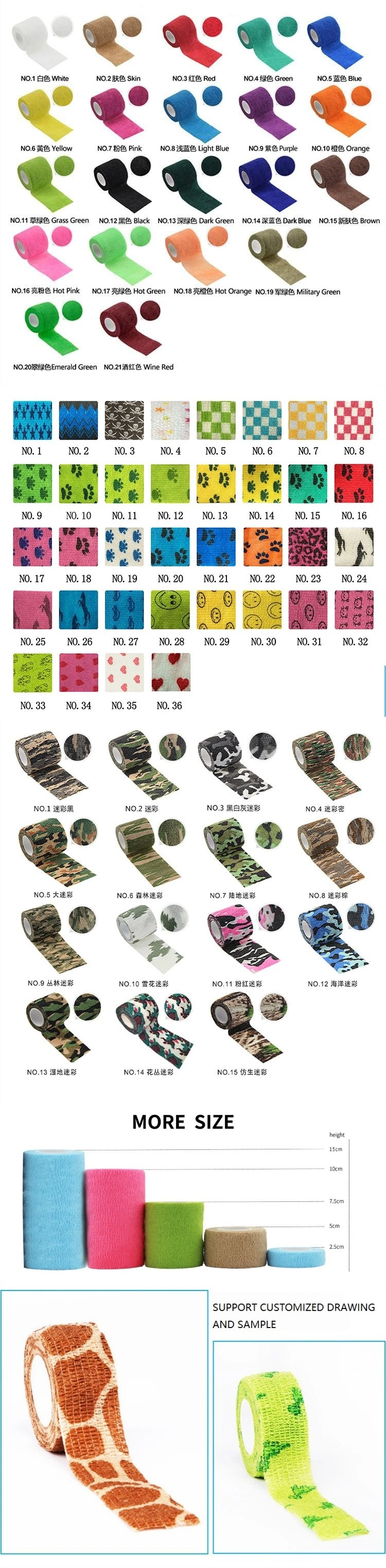 Custom Self Adhesive Sport Tape Cohesive Elastic Bandage for Horse Product