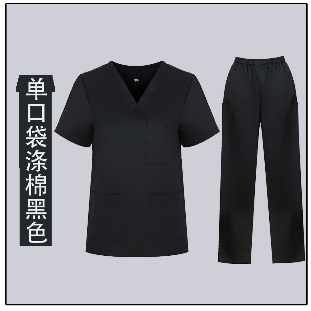 Women Wholesale Bulk Custom Made Short Sleeve Hospital Uniform Lab Coat Medical Nursing Scrub Dress